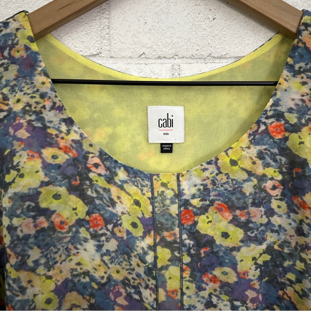 CABI Positano Flowered Layered Tunic Tank Top - Picture 4 of 11